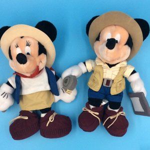 Paleontologist Disney  Minnie & Mickey Mouse Plush